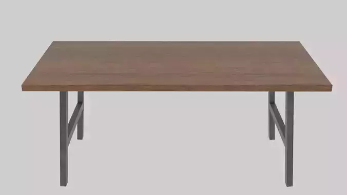 A spacious wooden table