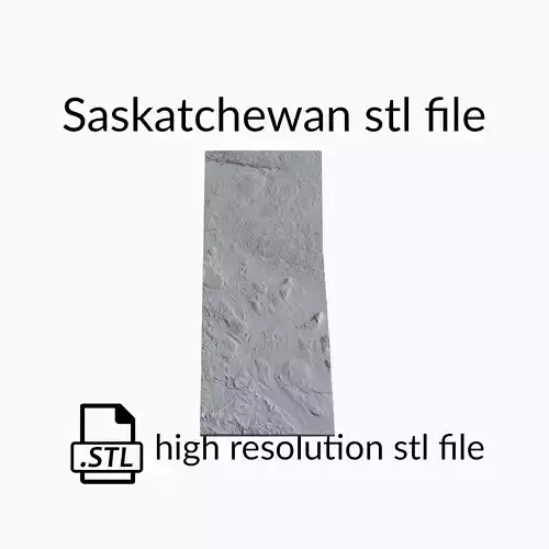 Canada Saskatchewan Topographic Map - 3D Terrain Topography