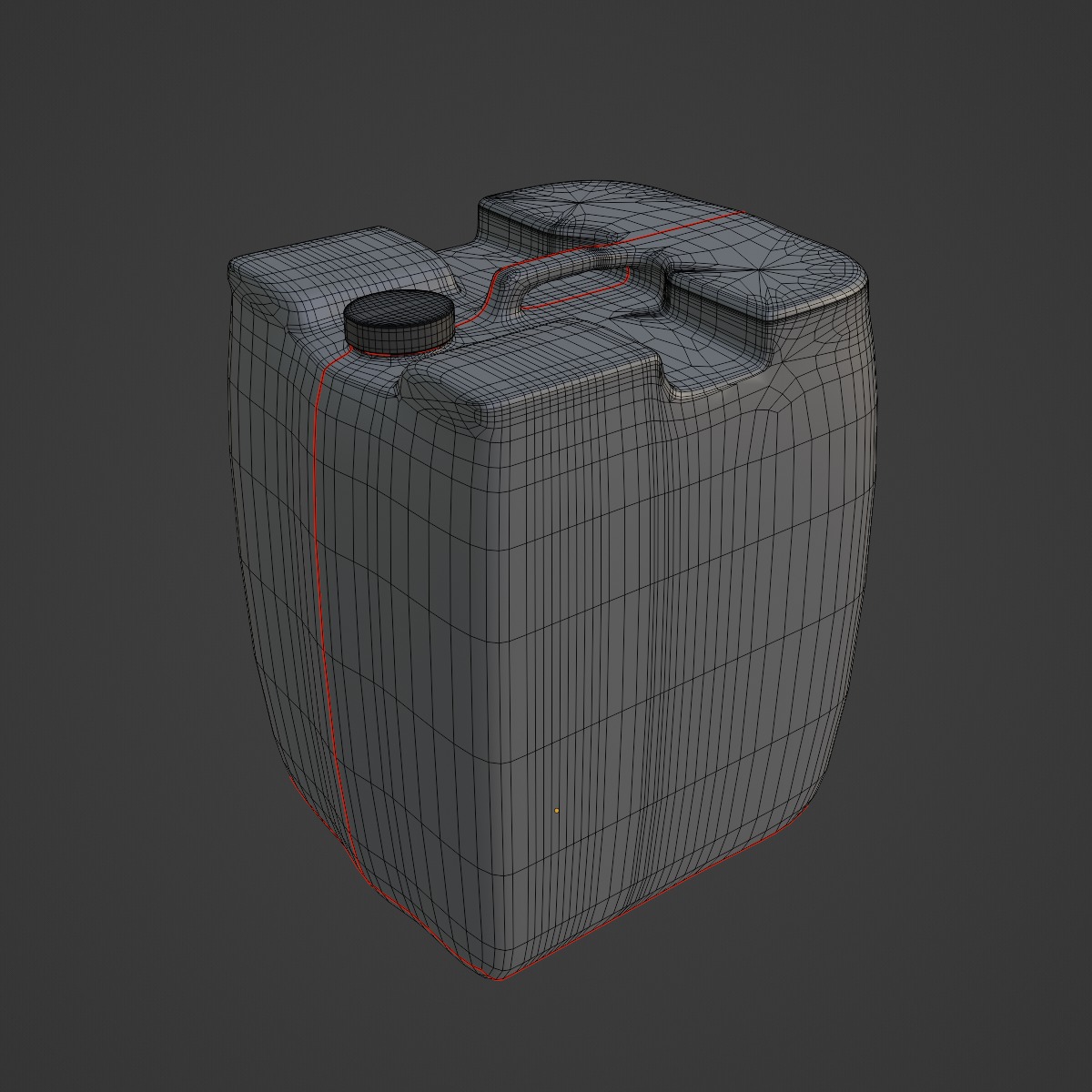 Plastic Canister B 06 3D model_7
