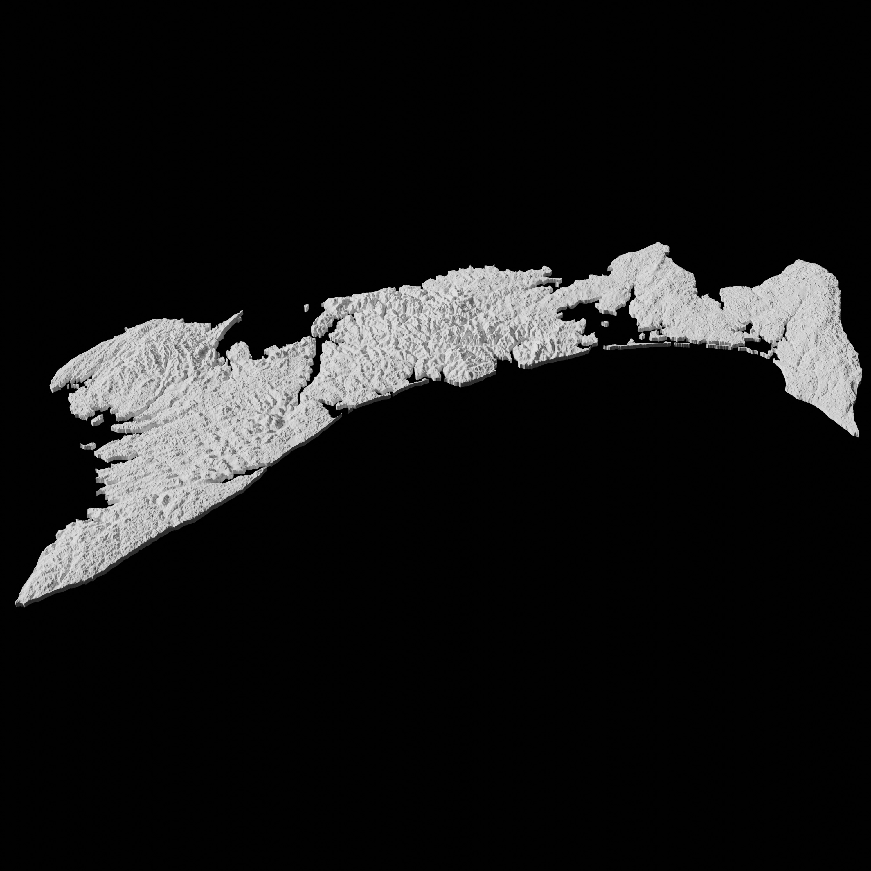 Prince Edward Island Topographic Map - 3D Terrain Topography 3D print model_4