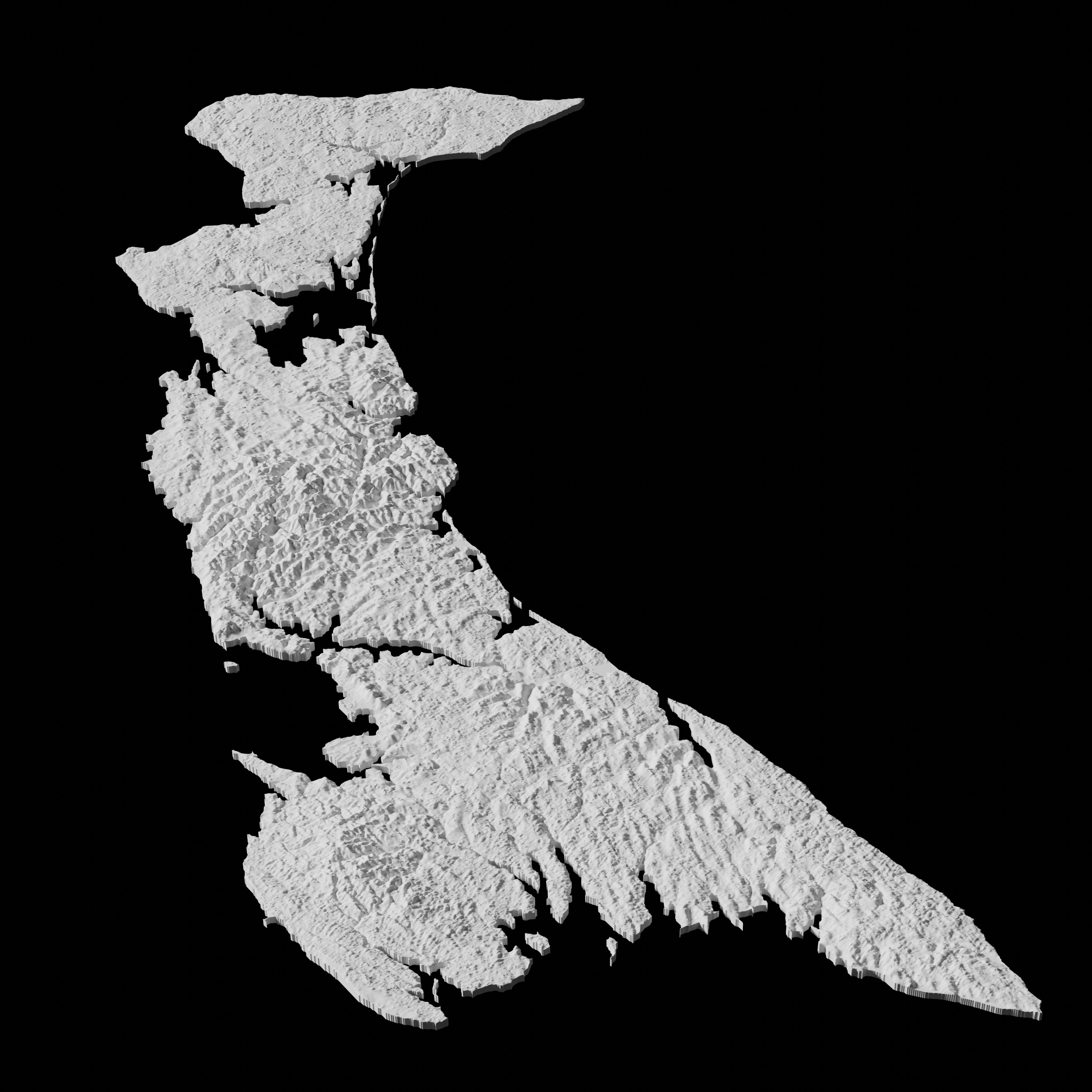 Prince Edward Island Topographic Map - 3D Terrain Topography 3D print model_5