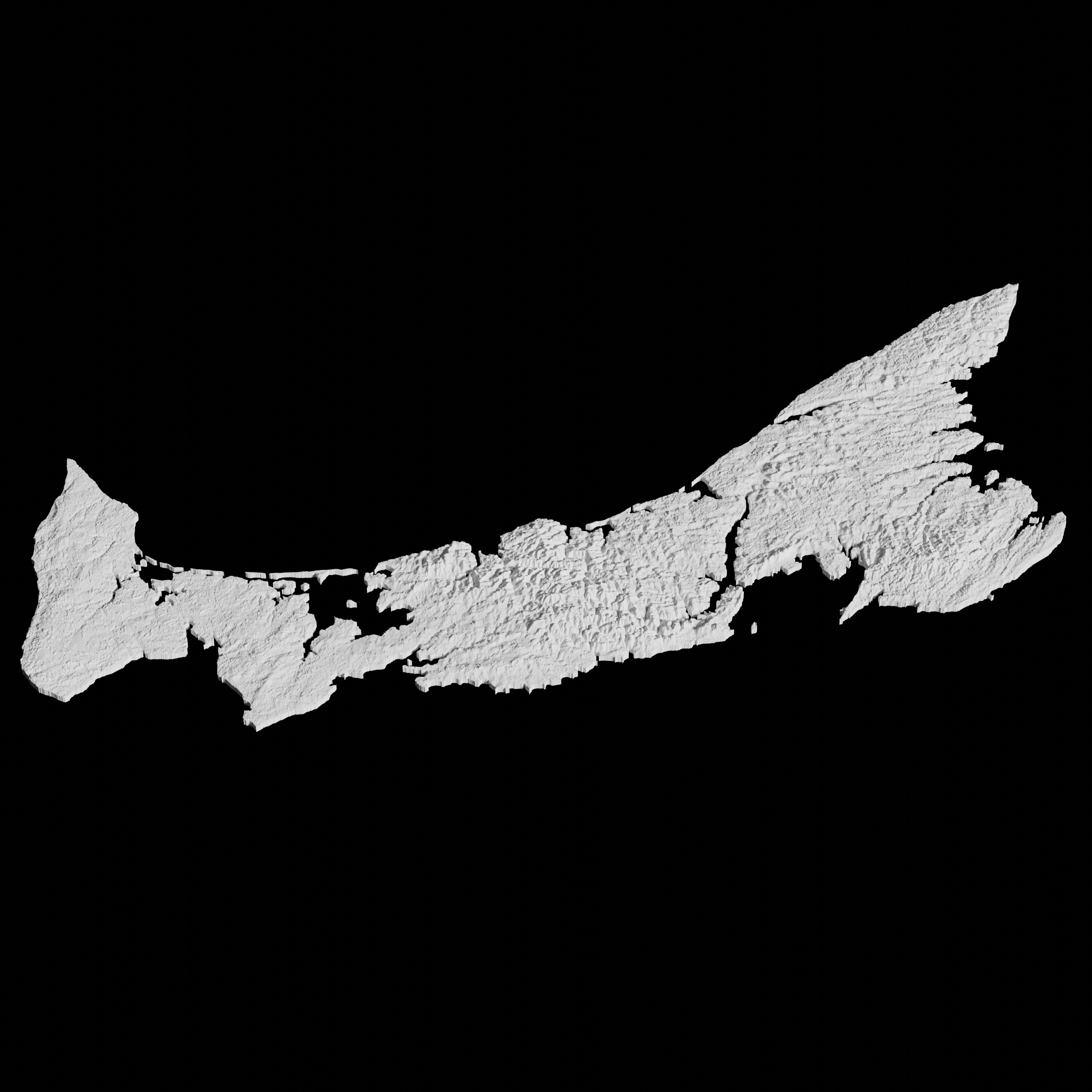 Prince Edward Island Topographic Map - 3D Terrain Topography 3D print model_3