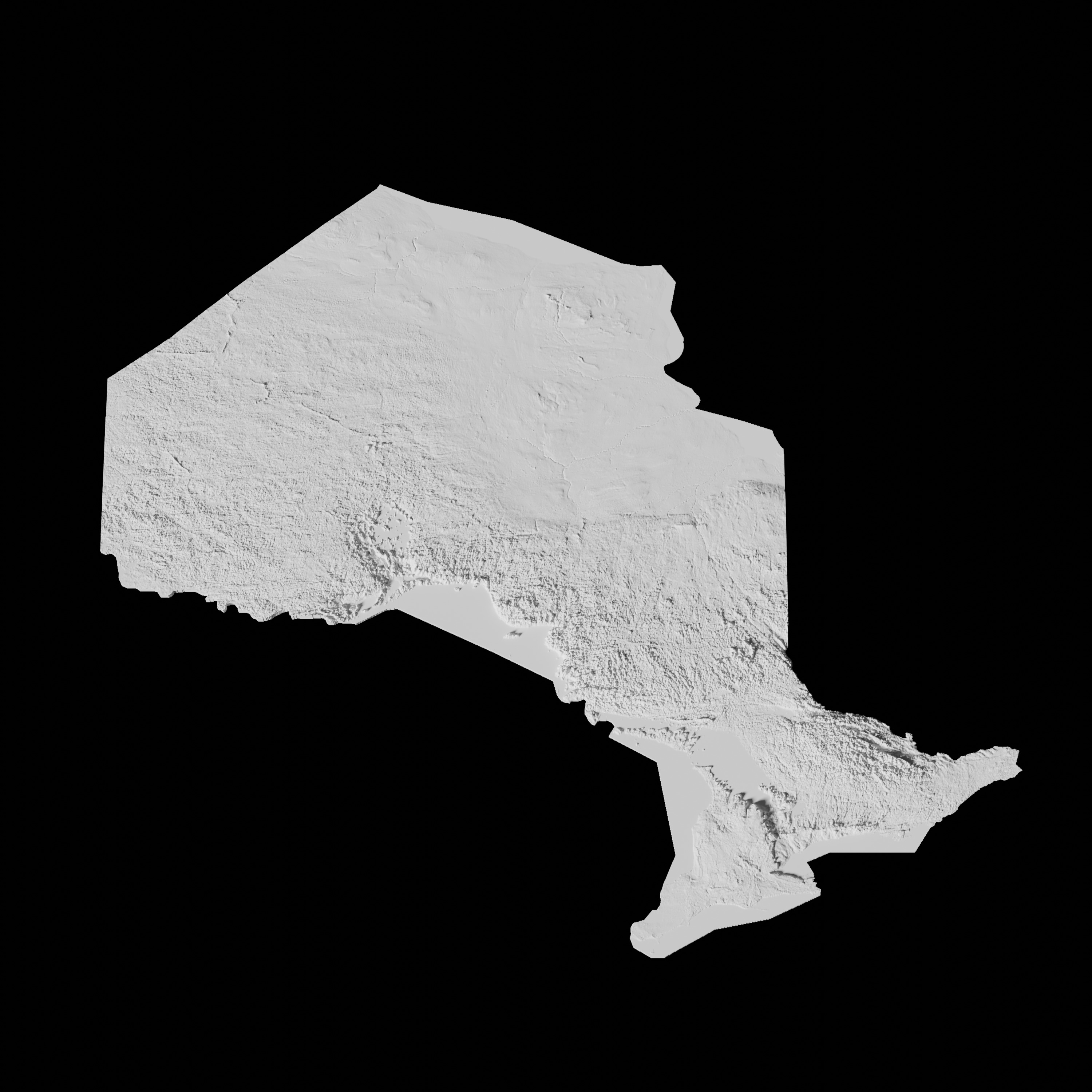 Canada Ontario Topographic Map - 3D Terrain Topography 3D print model_1