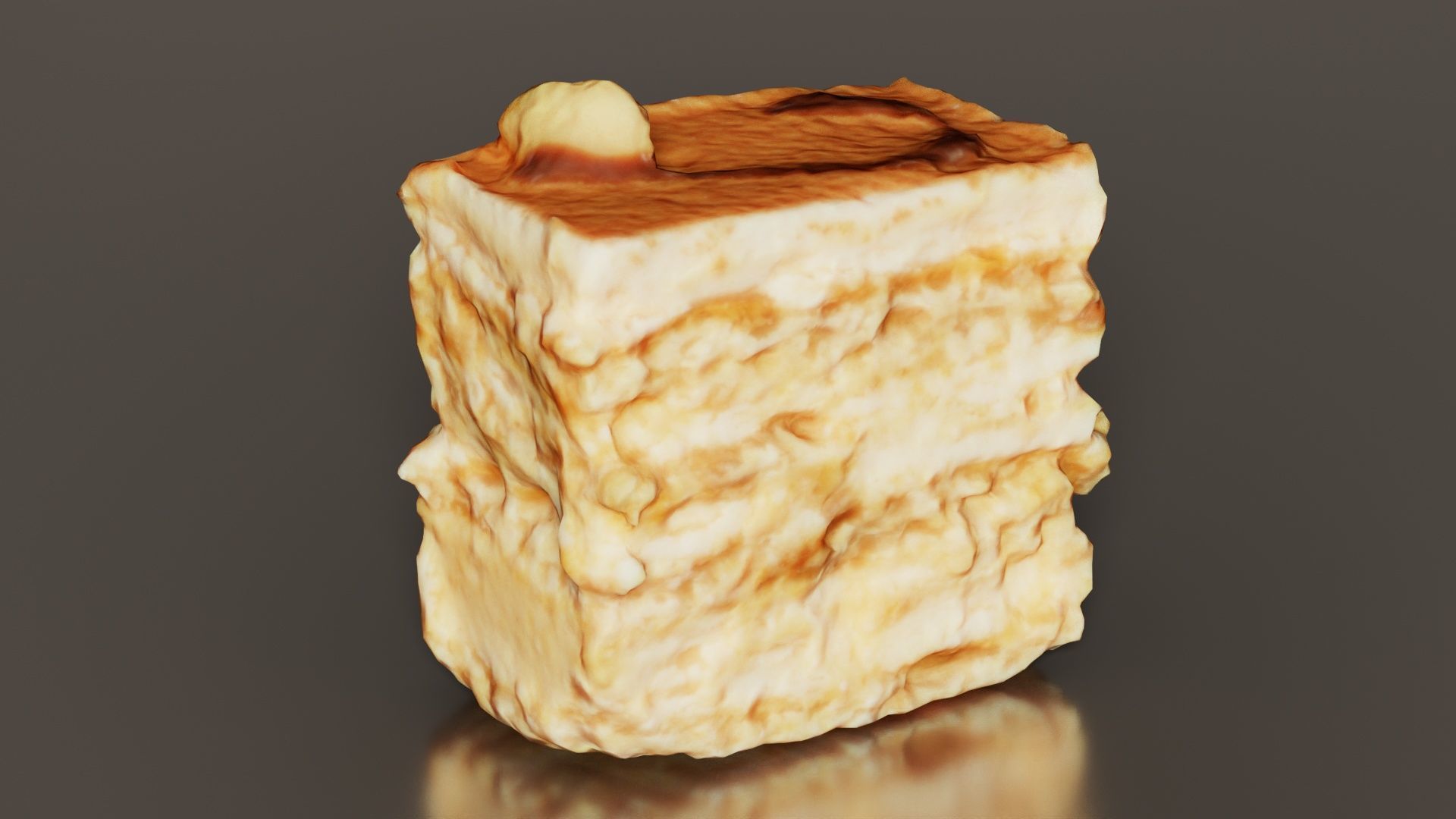Layered Cake Low-poly 3D model_1
