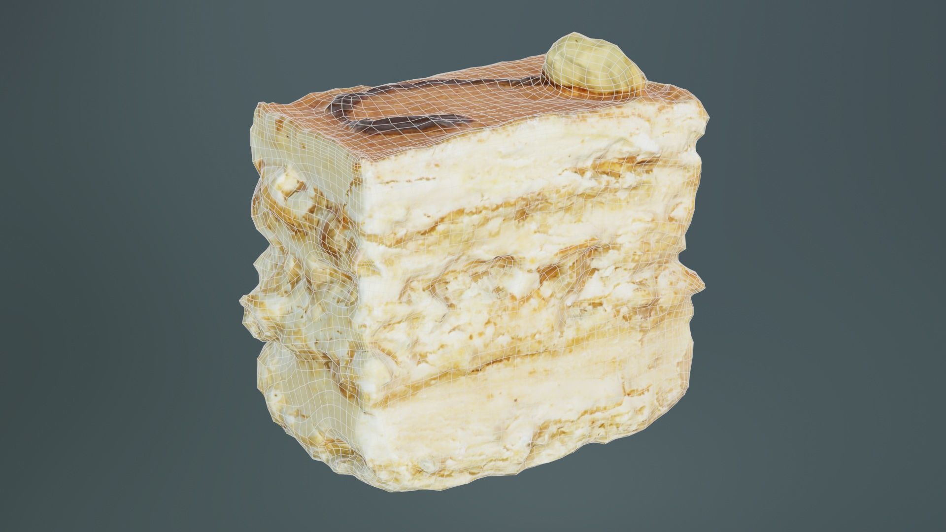 Layered Cake Low-poly 3D model_9