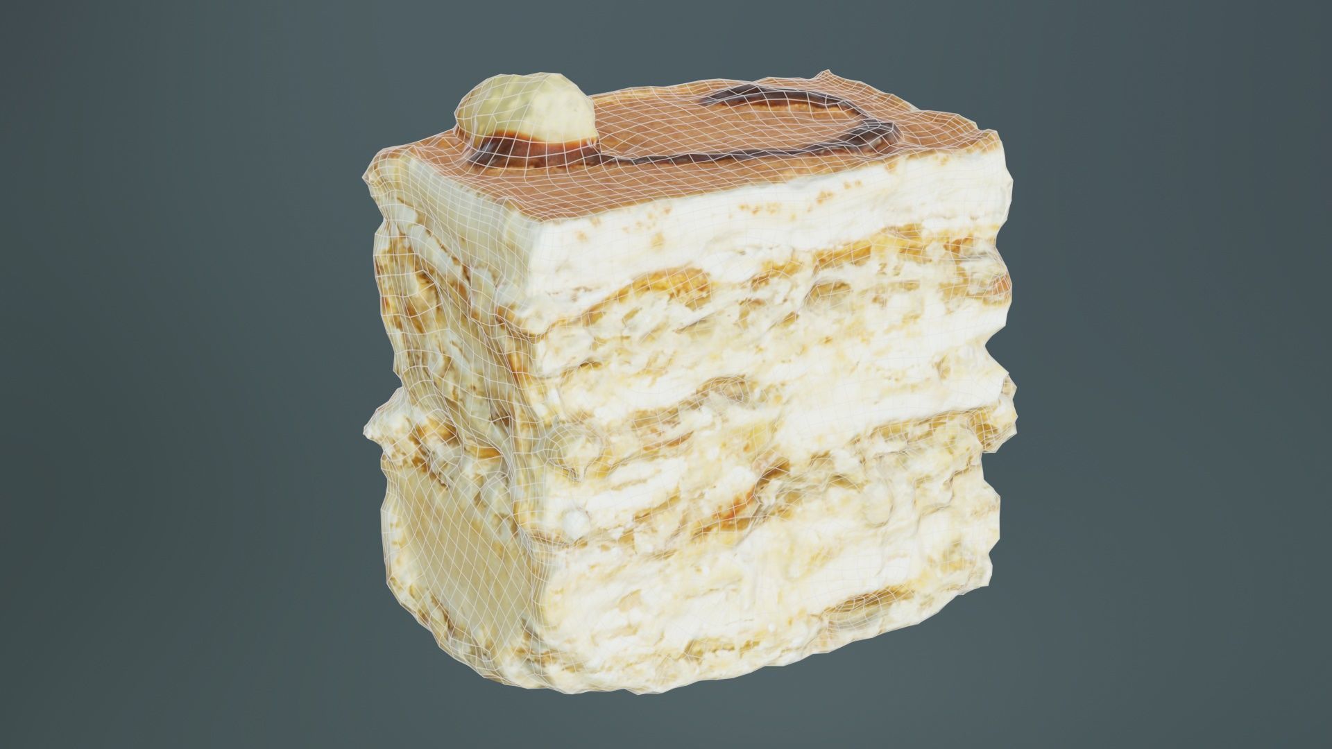 Layered Cake Low-poly 3D model_10