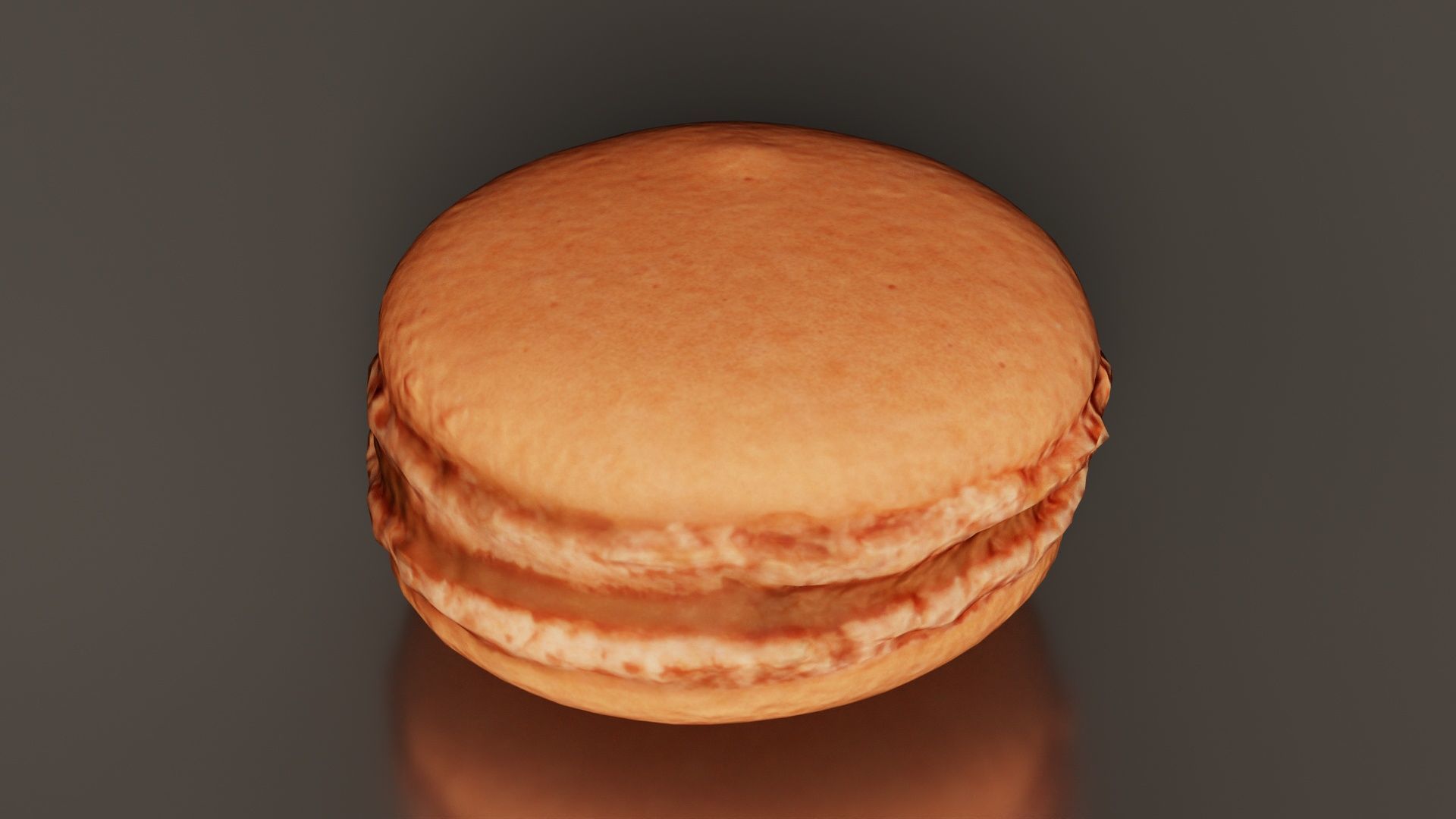 Macaron Brown Low-poly 3D model_3