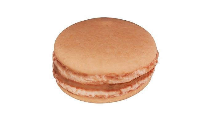 Macaron Brown Low-poly 3D model