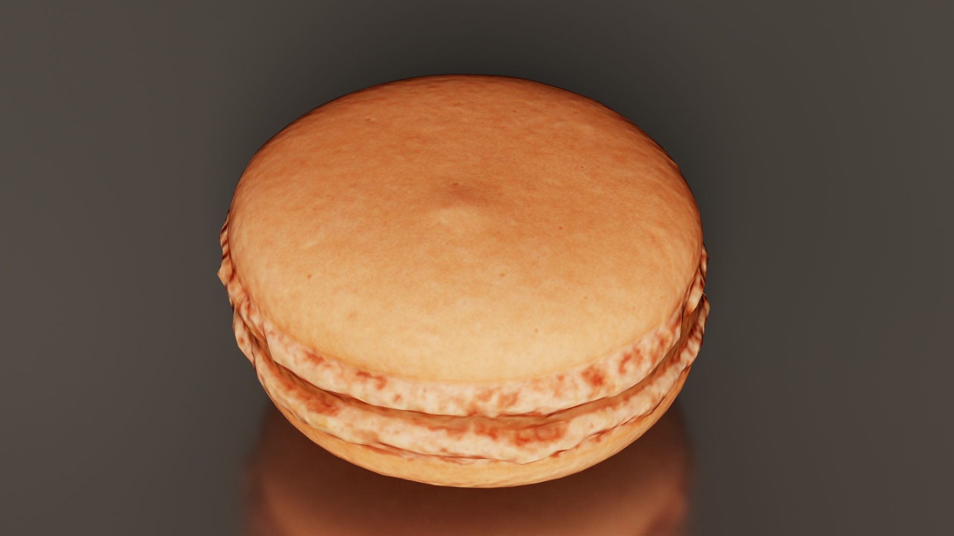 Macaron Brown Low-poly 3D model_2