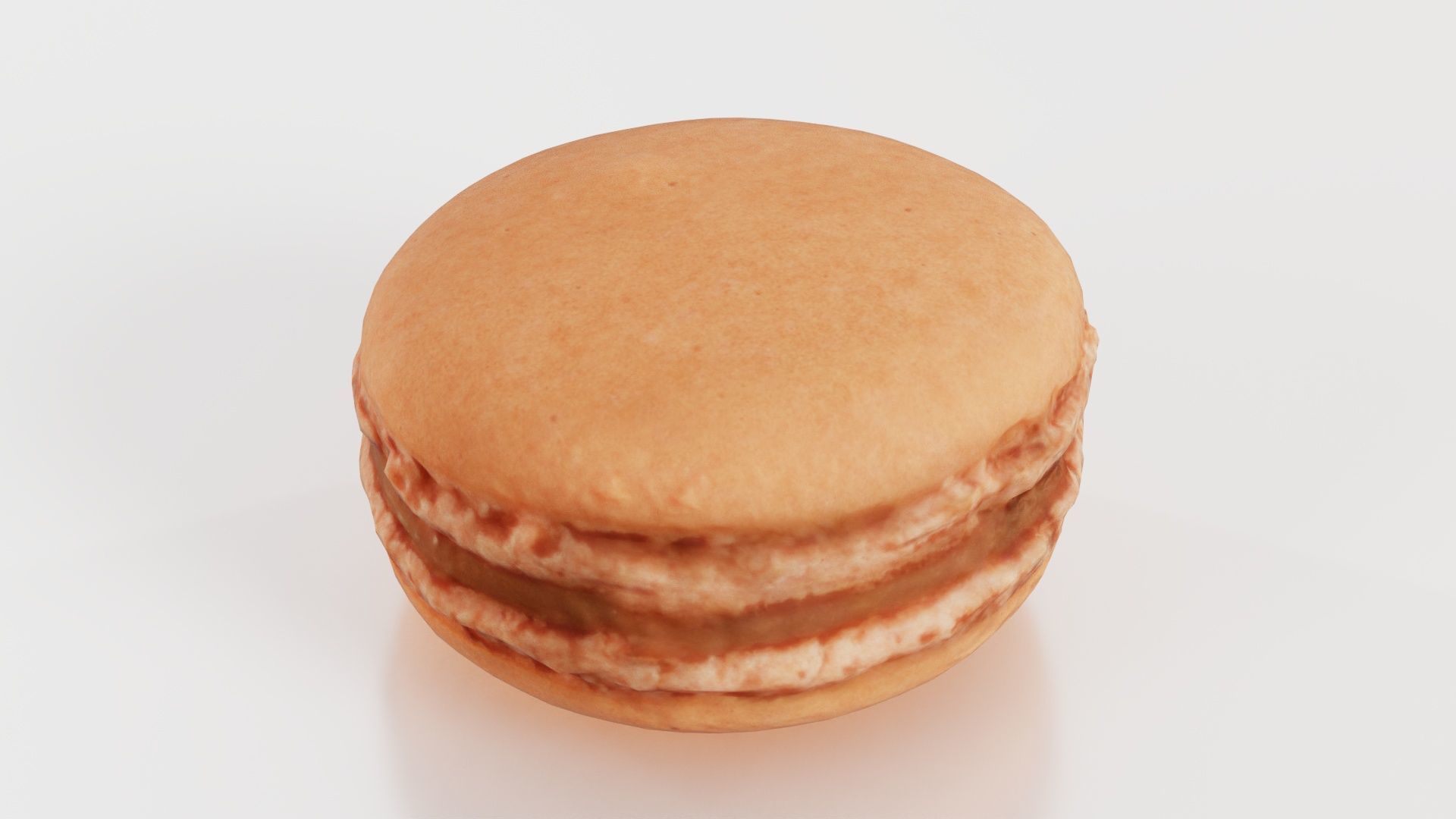 Macaron Brown Low-poly 3D model_1