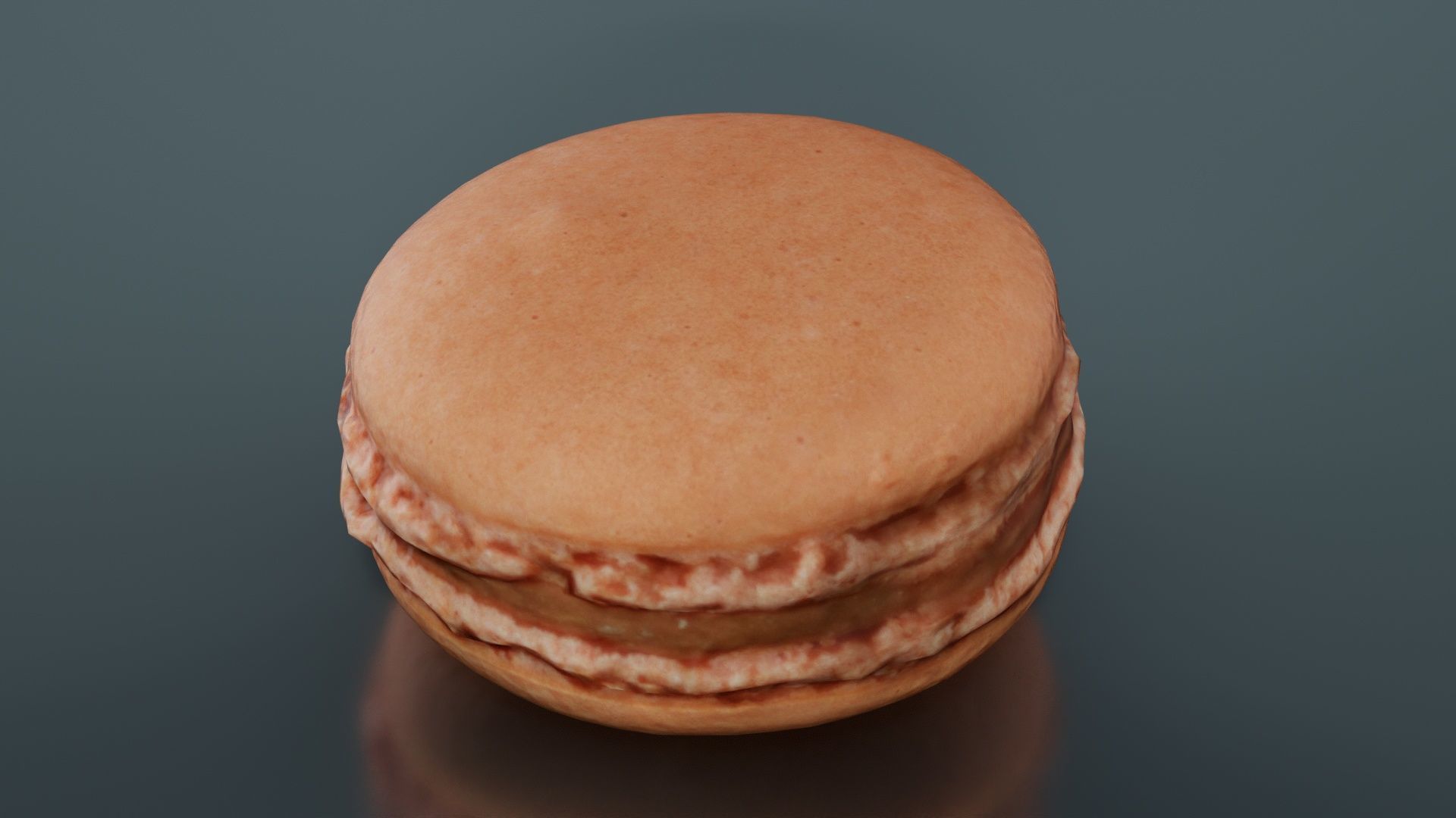 Macaron Brown Low-poly 3D model_5