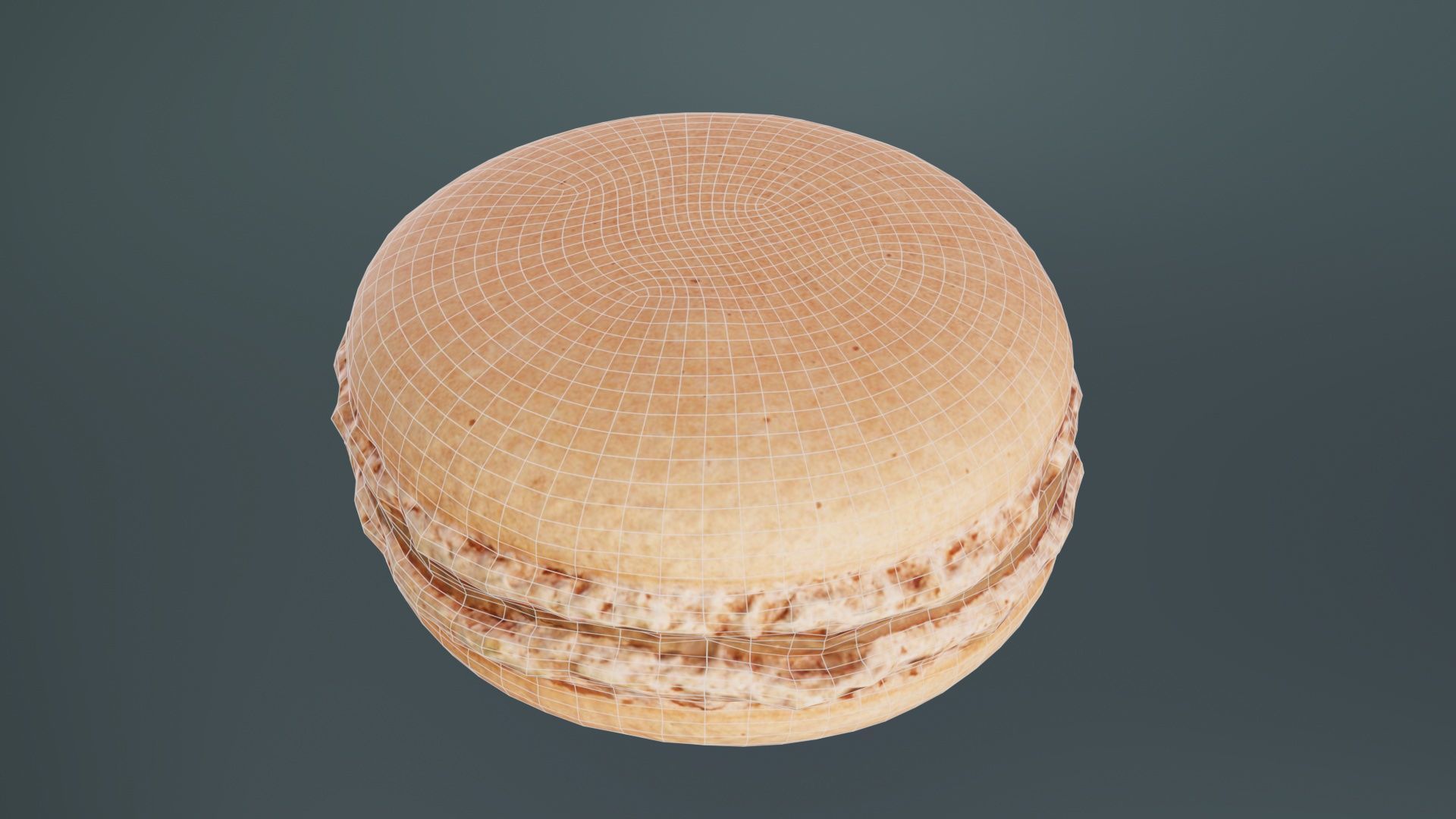 Macaron Brown Low-poly 3D model_10