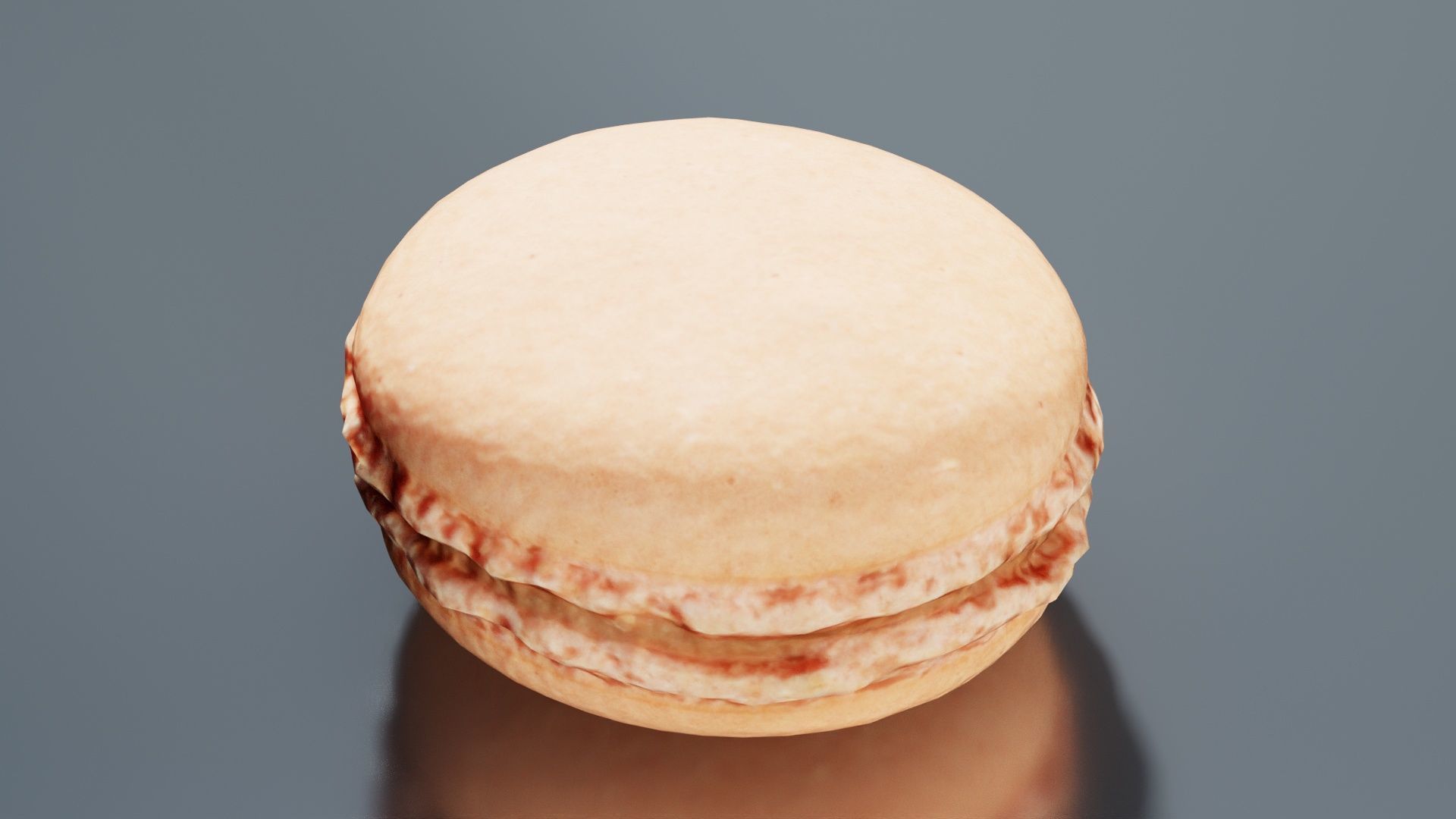 Macaron Brown Low-poly 3D model_7