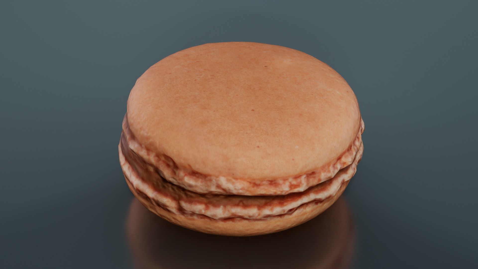 Macaron Brown Low-poly 3D model_6