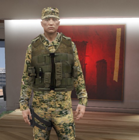 Austrian Armed Forces Shirt Pants -12 Color Game-Ready Low-poly 3D model_6