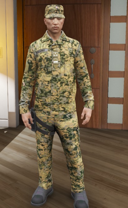 Austrian Armed Forces Shirt Pants -12 Color Game-Ready Low-poly 3D model_8