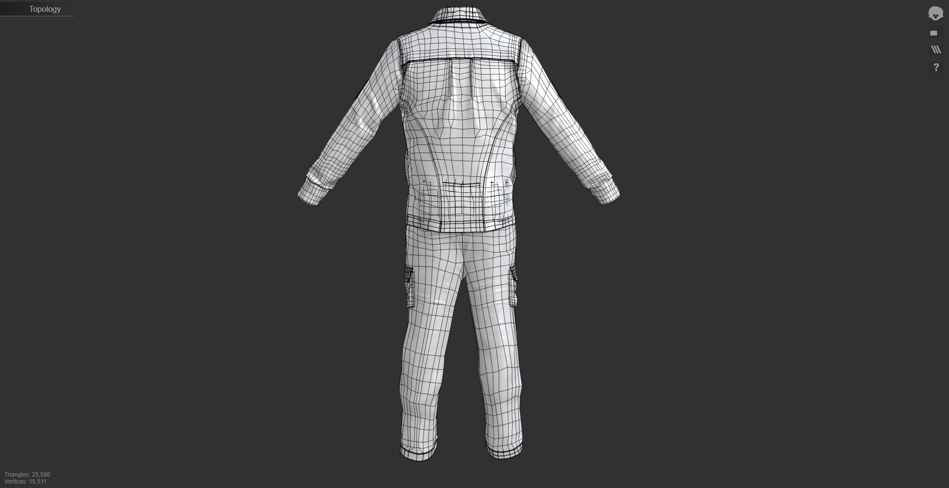 Austrian Armed Forces Shirt Pants -12 Color Game-Ready Low-poly 3D model_29