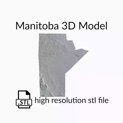 Canada Manitoba Topographic Map - 3D Terrain Topography