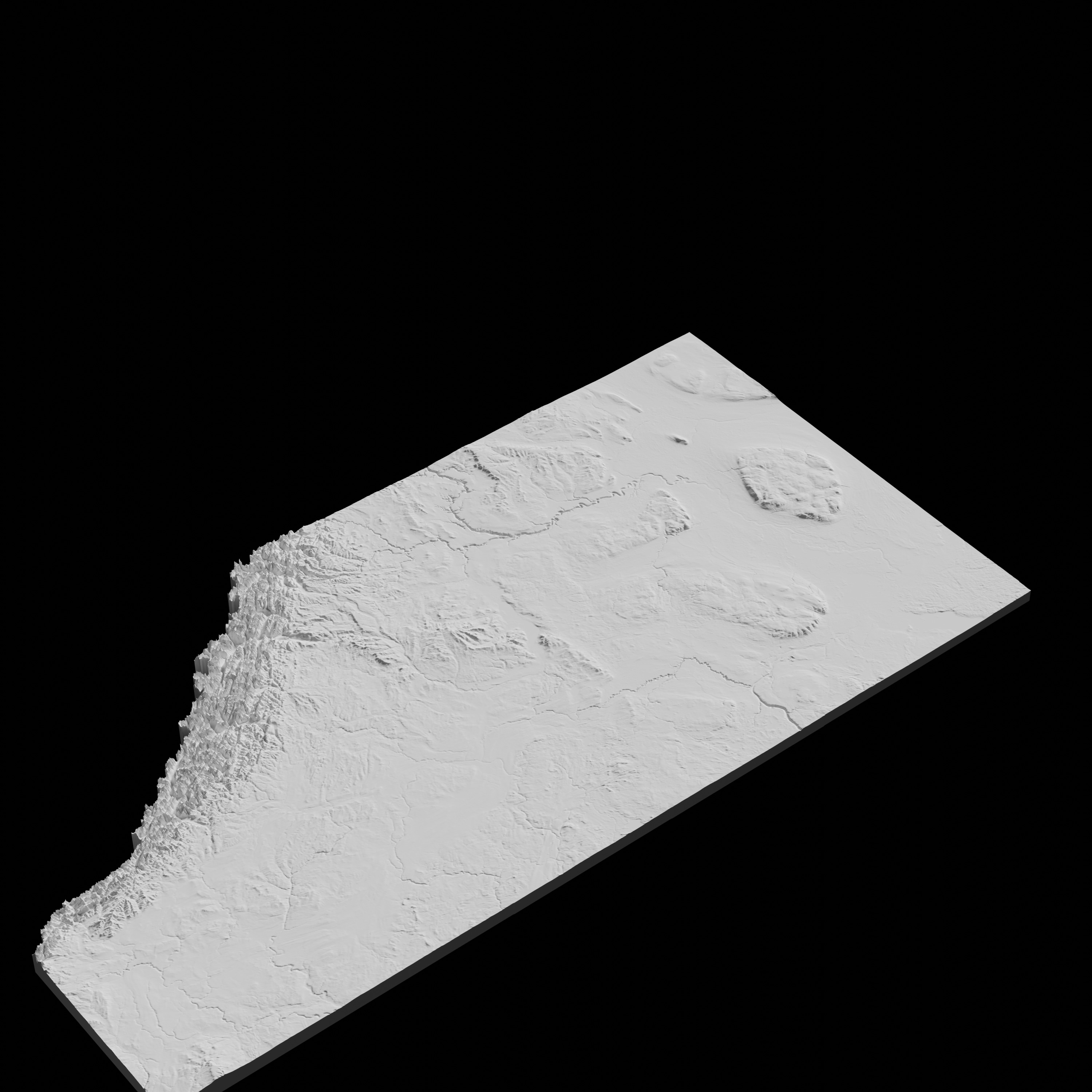 Canada Alberta Topographic Map - 3D Terrain Topography 3D print model_5
