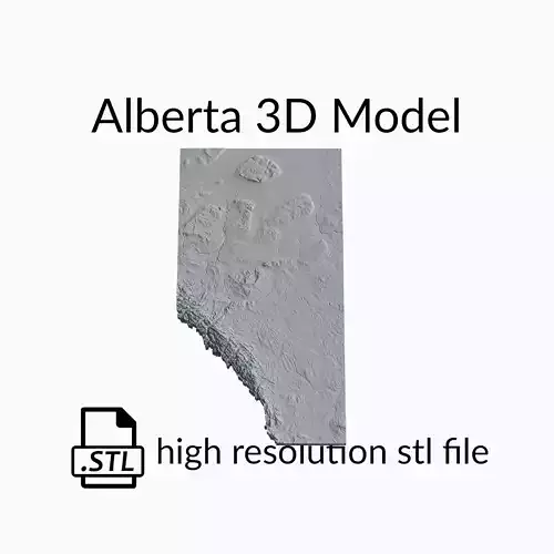 Canada Alberta Topographic Map - 3D Terrain Topography