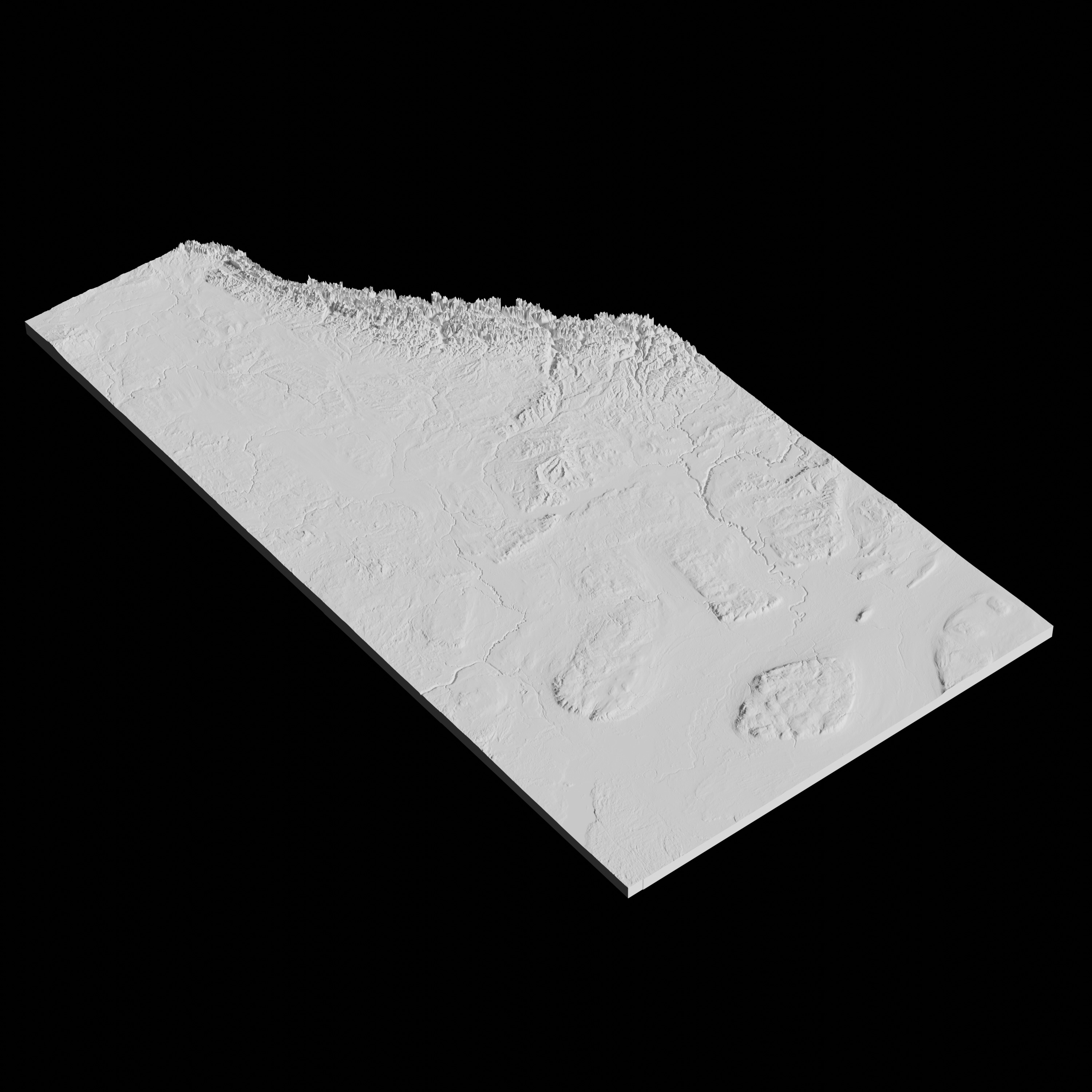 Canada Alberta Topographic Map - 3D Terrain Topography 3D print model_4