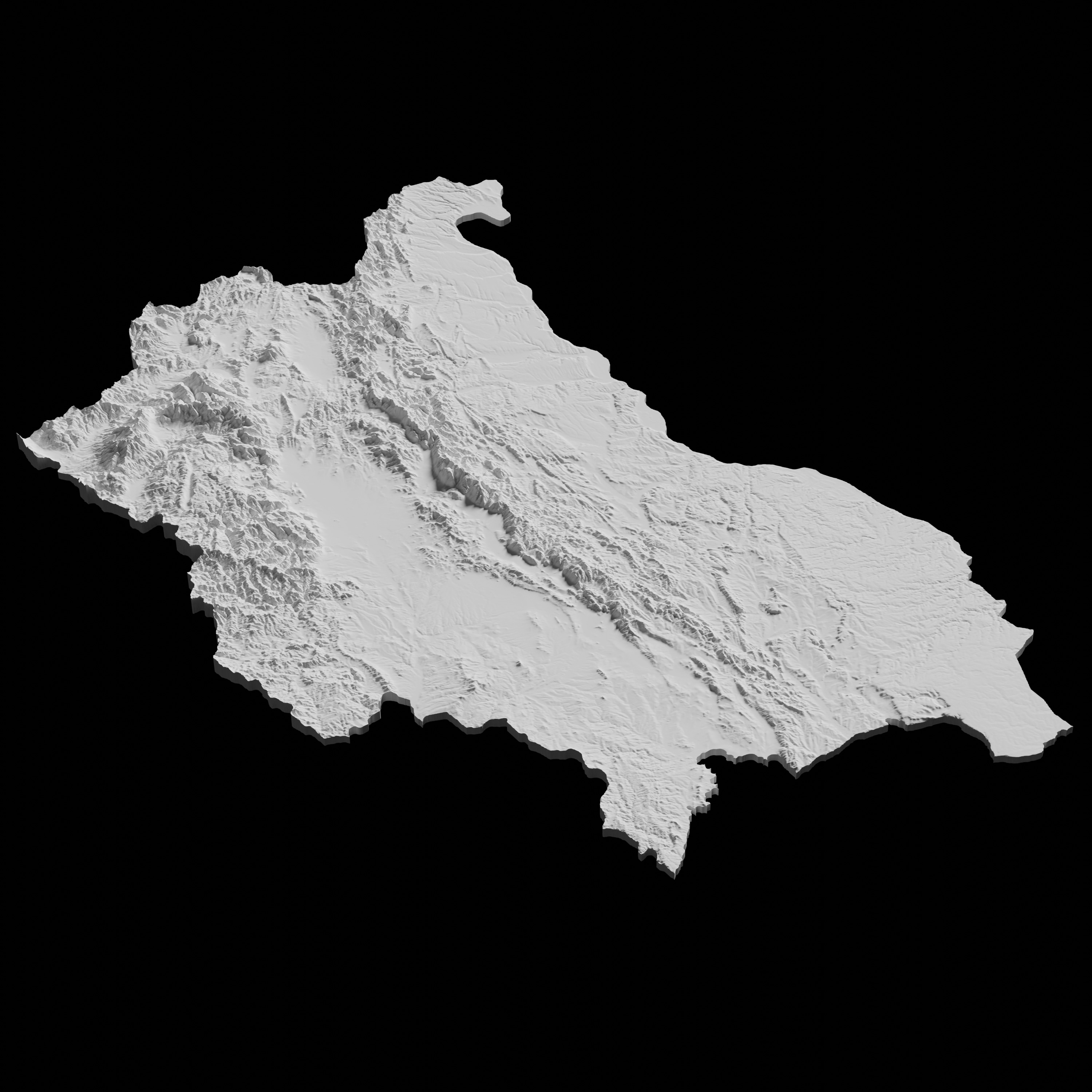 Bulgaria Topographic Map - 3D Terrain Topography of Bulgaria 3D print model_5