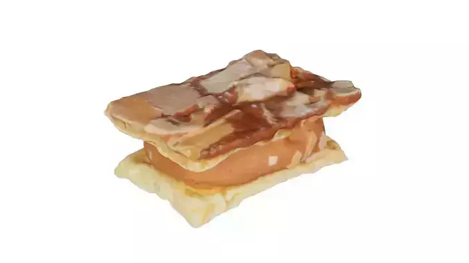Nut Chocolate Cookie Low-poly 3D model