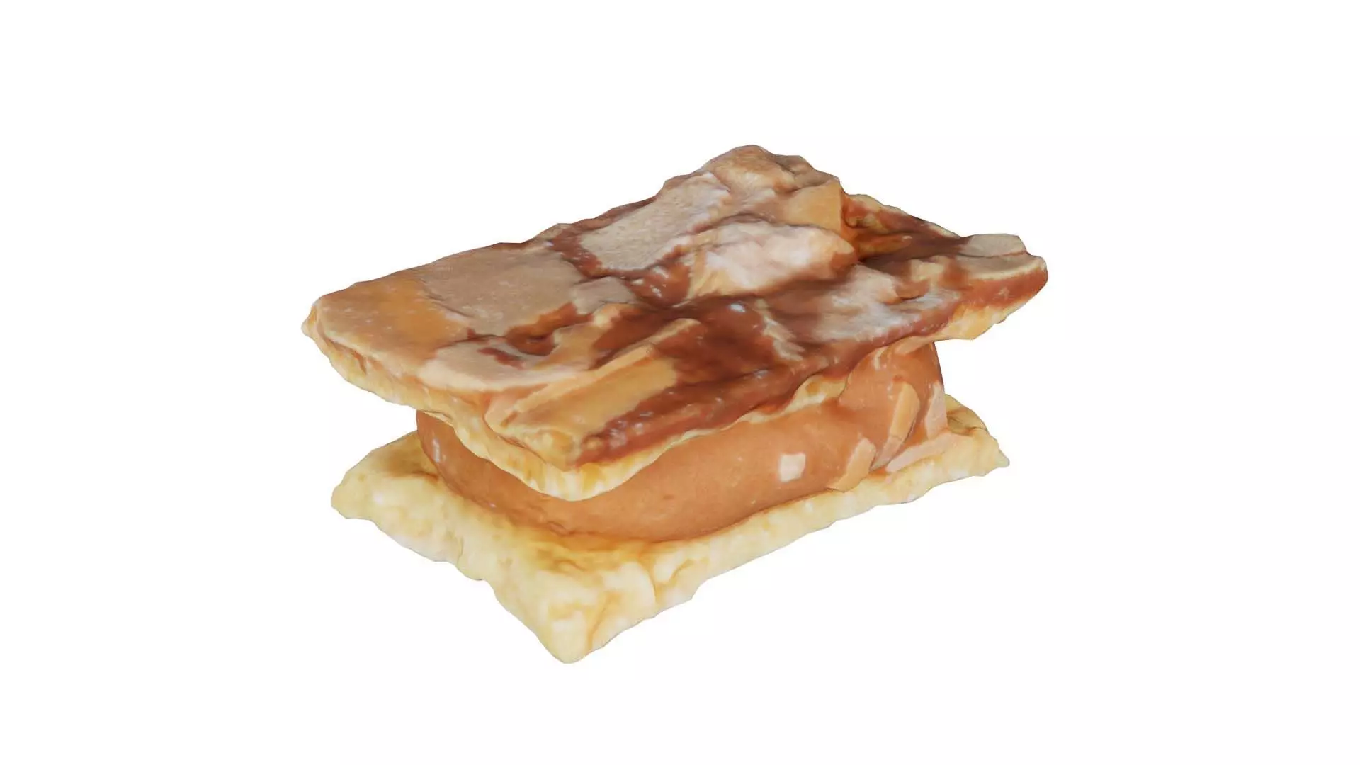 Nut Chocolate Cookie Low-poly 3D model