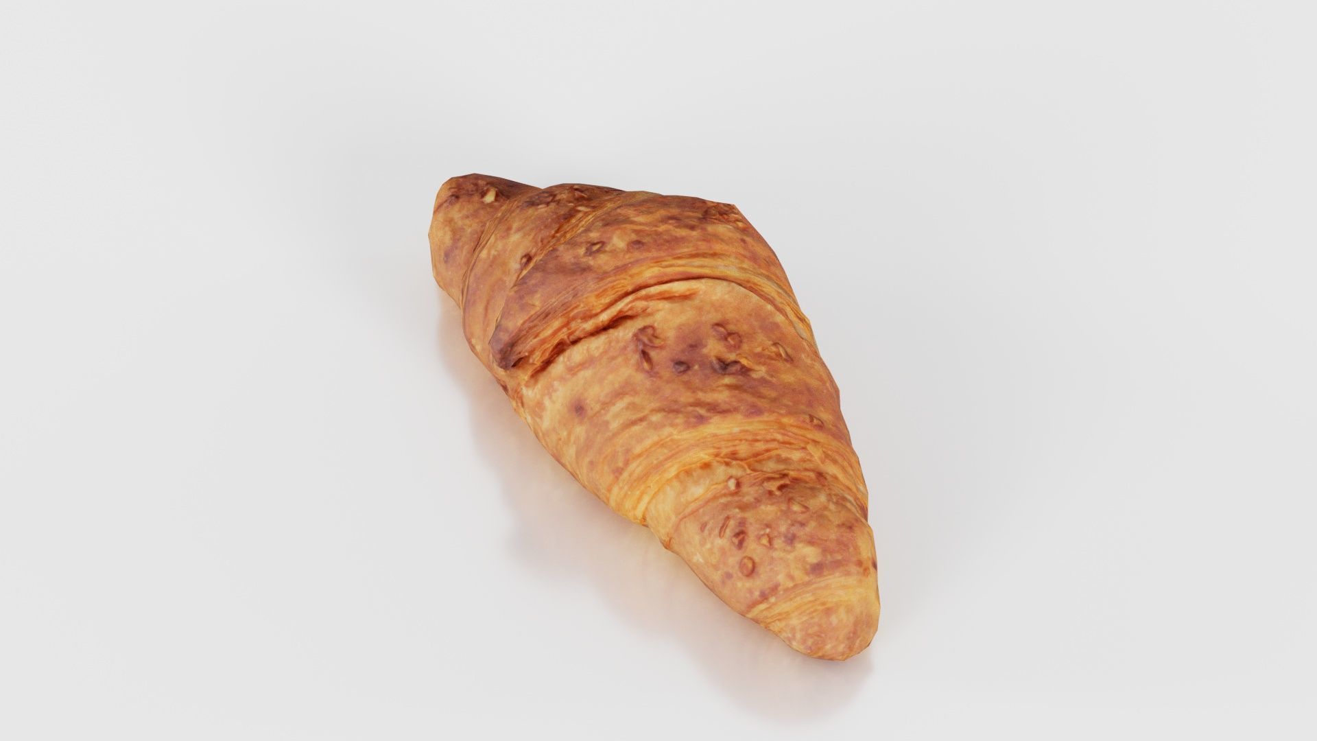 Nut Croissant Low-poly 3D model_26