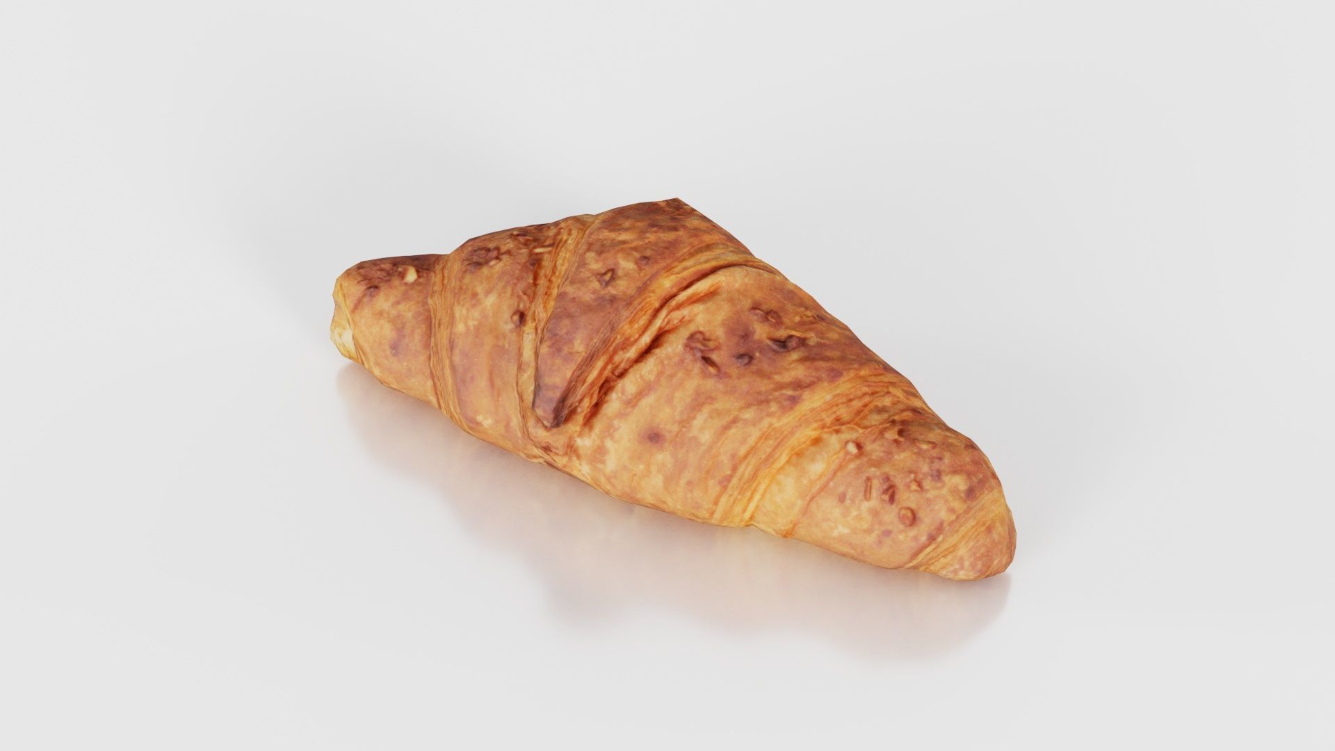 Nut Croissant Low-poly 3D model_15