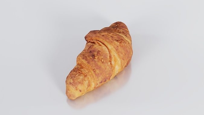 Nut Croissant Low-poly 3D model 7