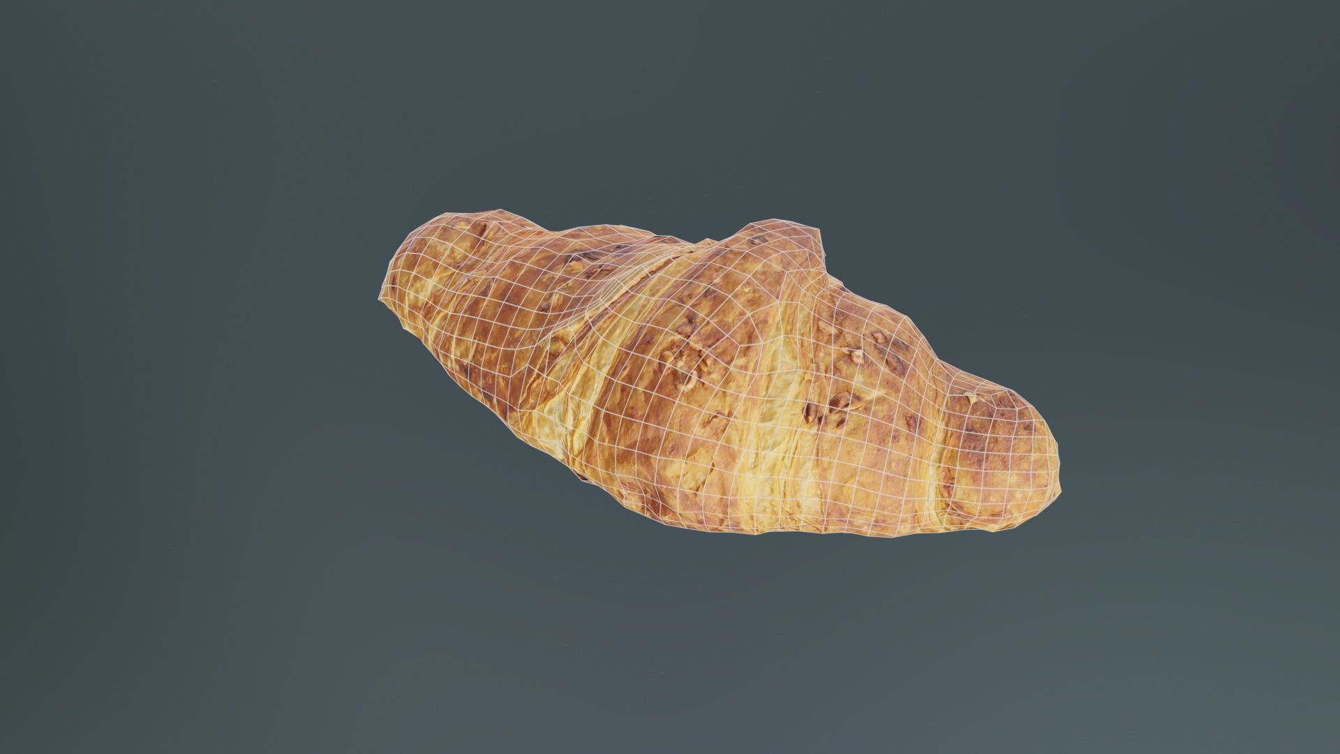 Nut Croissant Low-poly 3D model_10