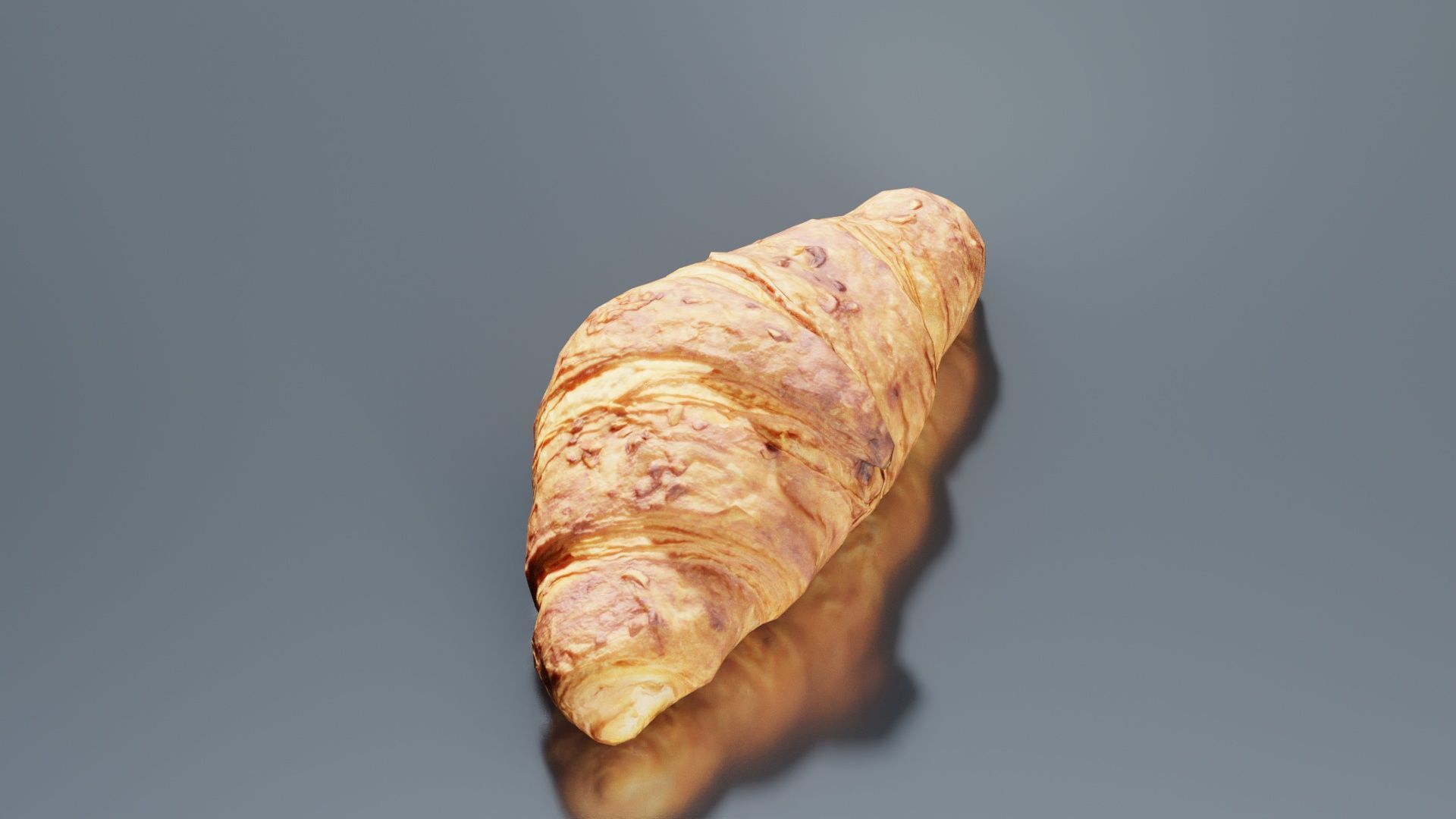 Nut Croissant Low-poly 3D model_8