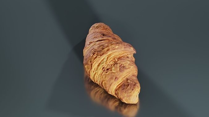 Nut Croissant Low-poly 3D model 4