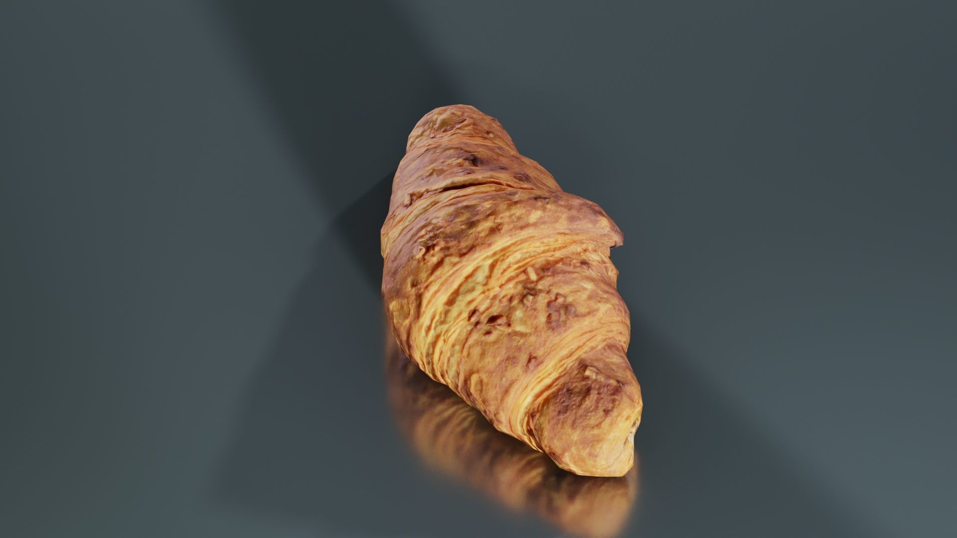 Nut Croissant Low-poly 3D model_3