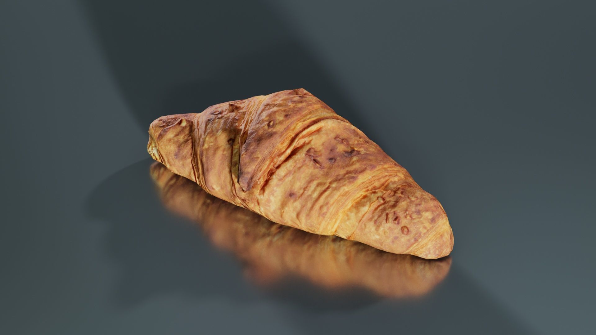 Nut Croissant Low-poly 3D model_7