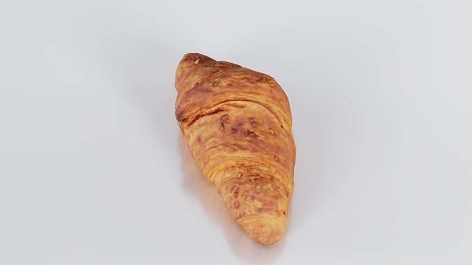 Nut Croissant Low-poly 3D model 3