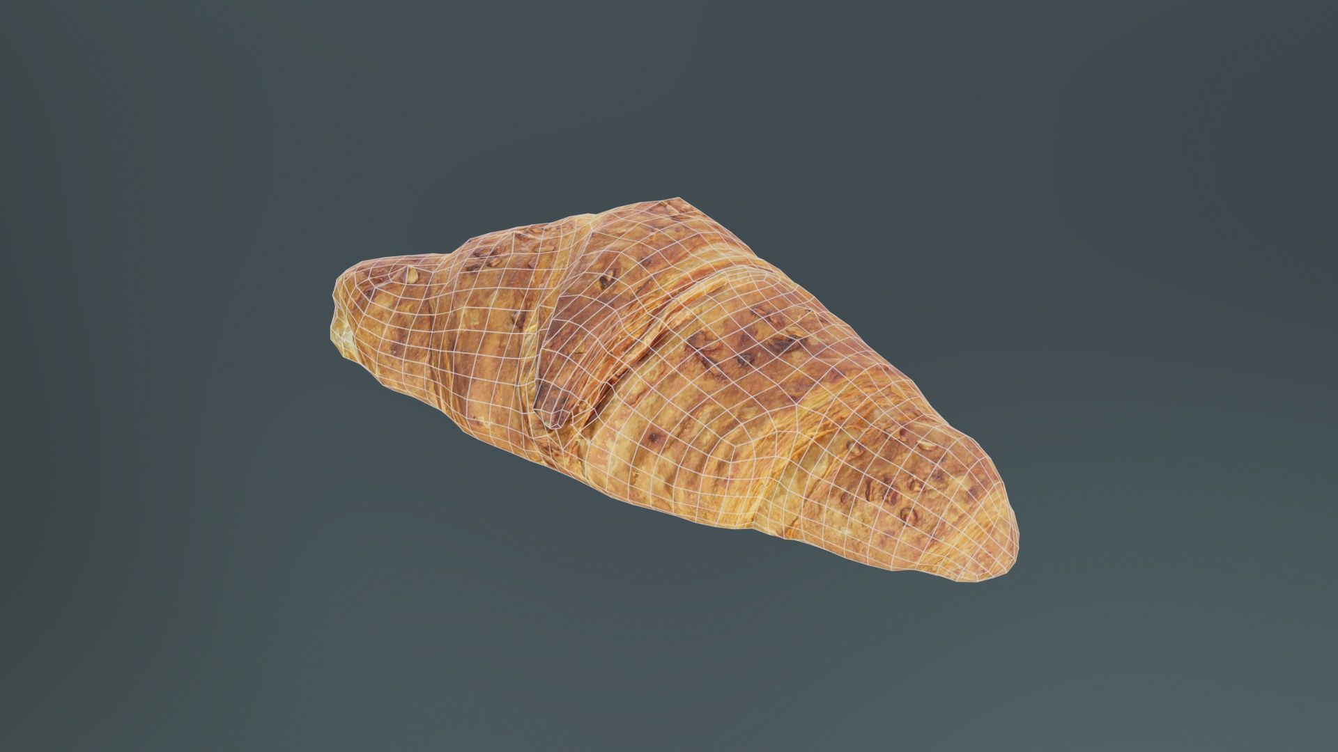 Nut Croissant Low-poly 3D model_9