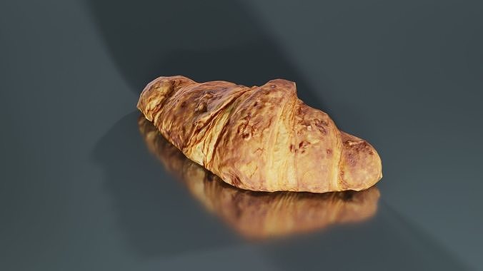 Nut Croissant Low-poly 3D model 5