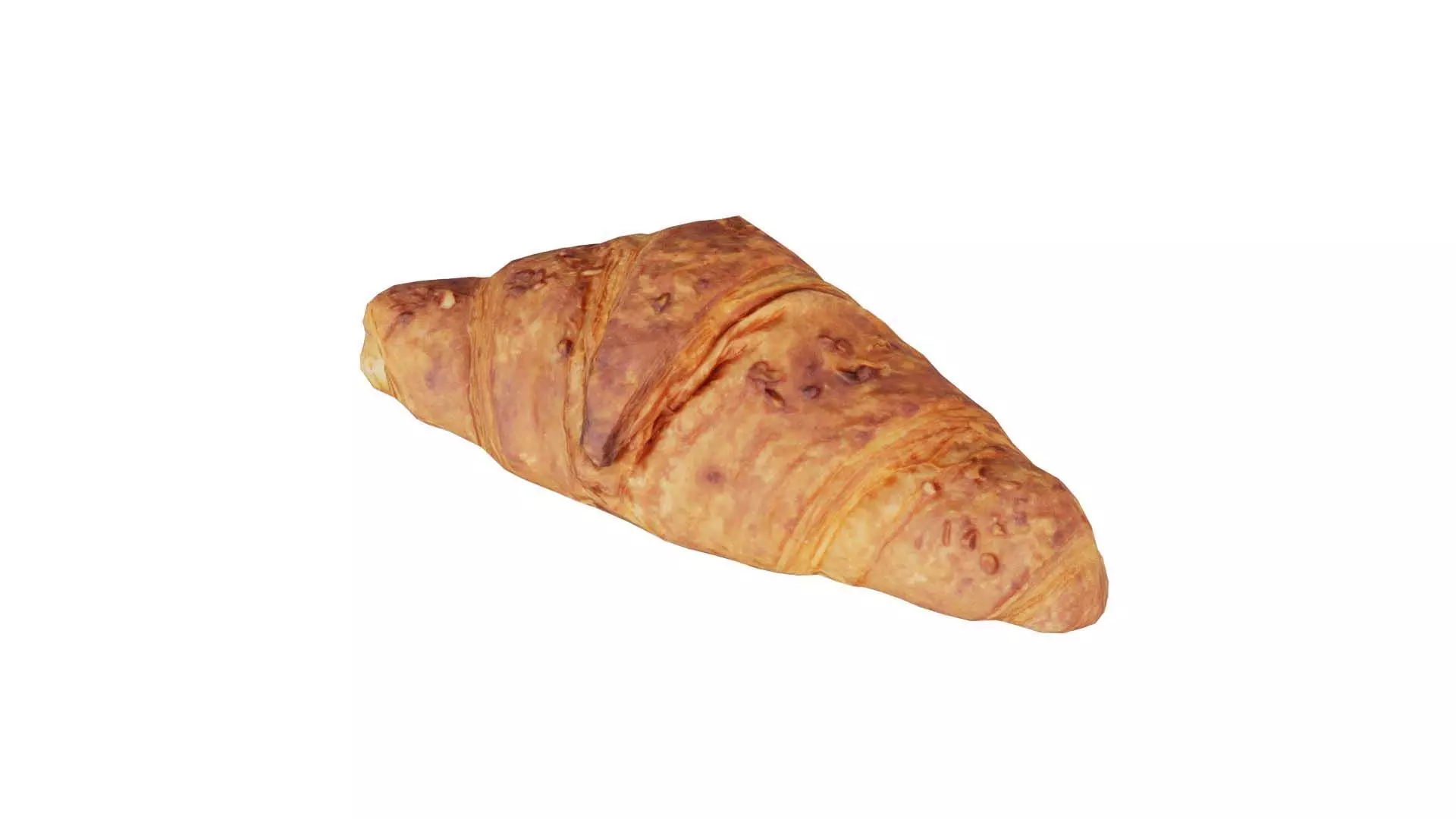 Nut Croissant Low-poly 3D model_0