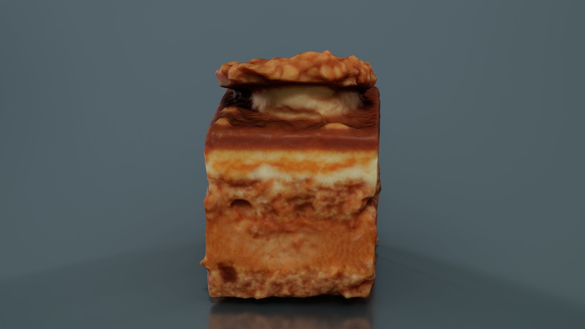 Nut Sprinkled Layered Cake Low-poly 3D model_6