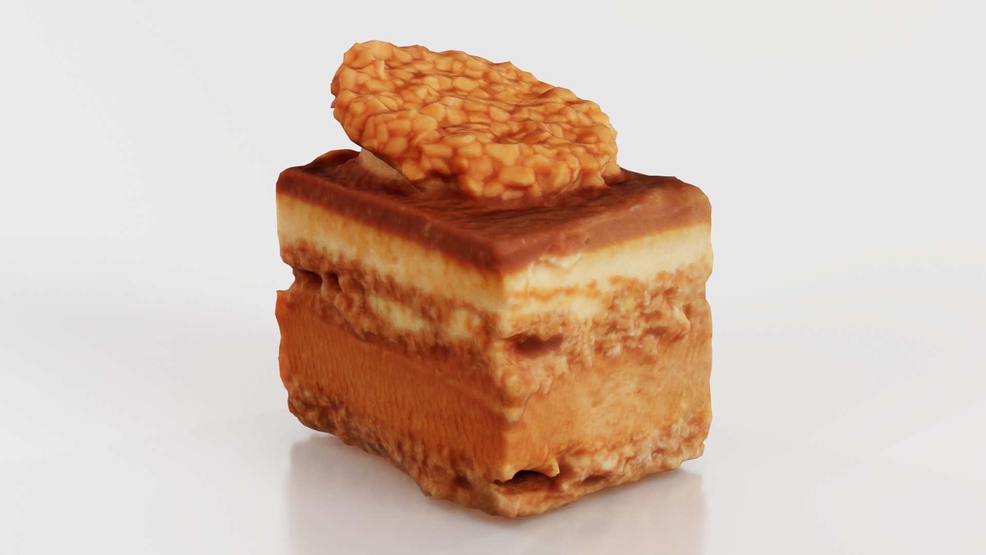 Nut Sprinkled Layered Cake Low-poly 3D model_2