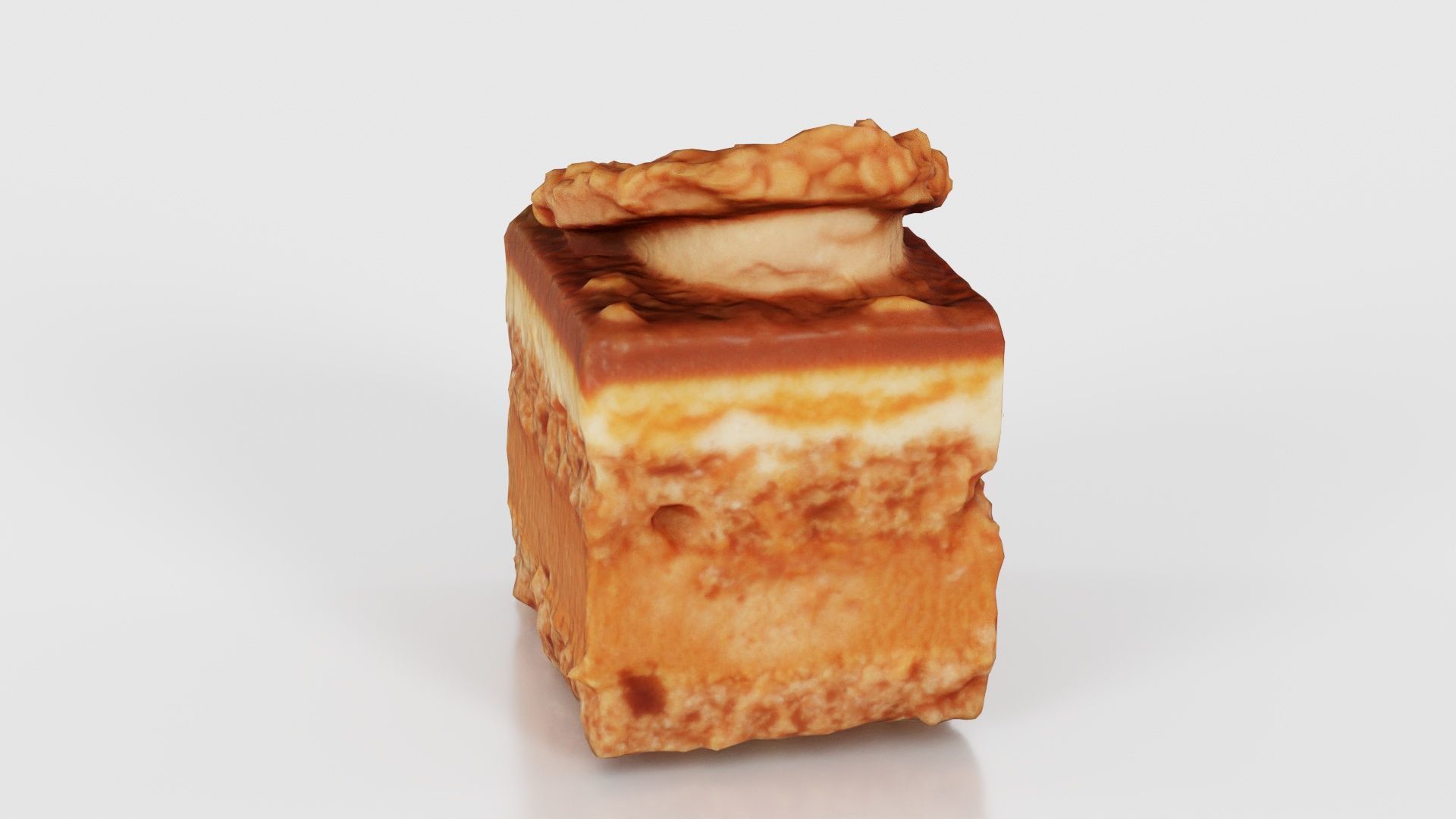 Nut Sprinkled Layered Cake Low-poly 3D model_23