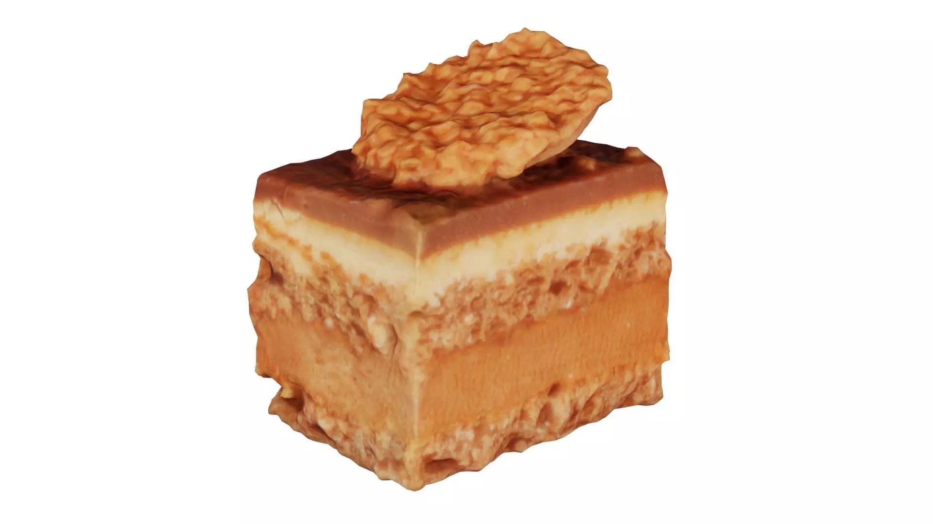 Nut Sprinkled Layered Cake Low-poly 3D model_0