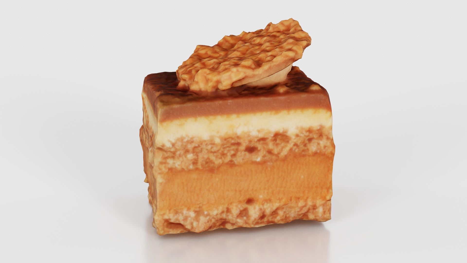 Nut Sprinkled Layered Cake Low-poly 3D model_26