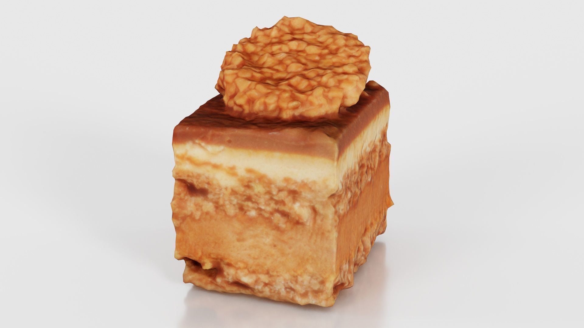 Nut Sprinkled Layered Cake Low-poly 3D model_16