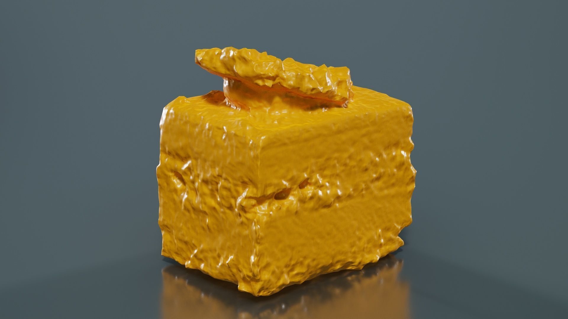 Nut Sprinkled Layered Cake Low-poly 3D model_13