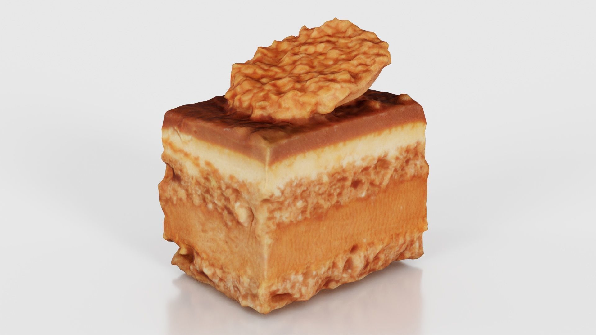 Nut Sprinkled Layered Cake Low-poly 3D model_15