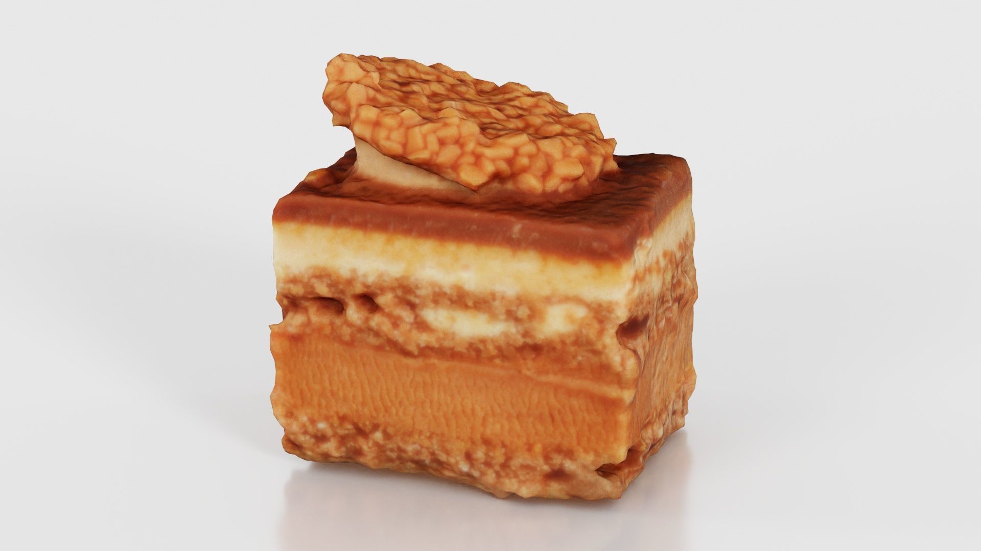 Nut Sprinkled Layered Cake Low-poly 3D model_19