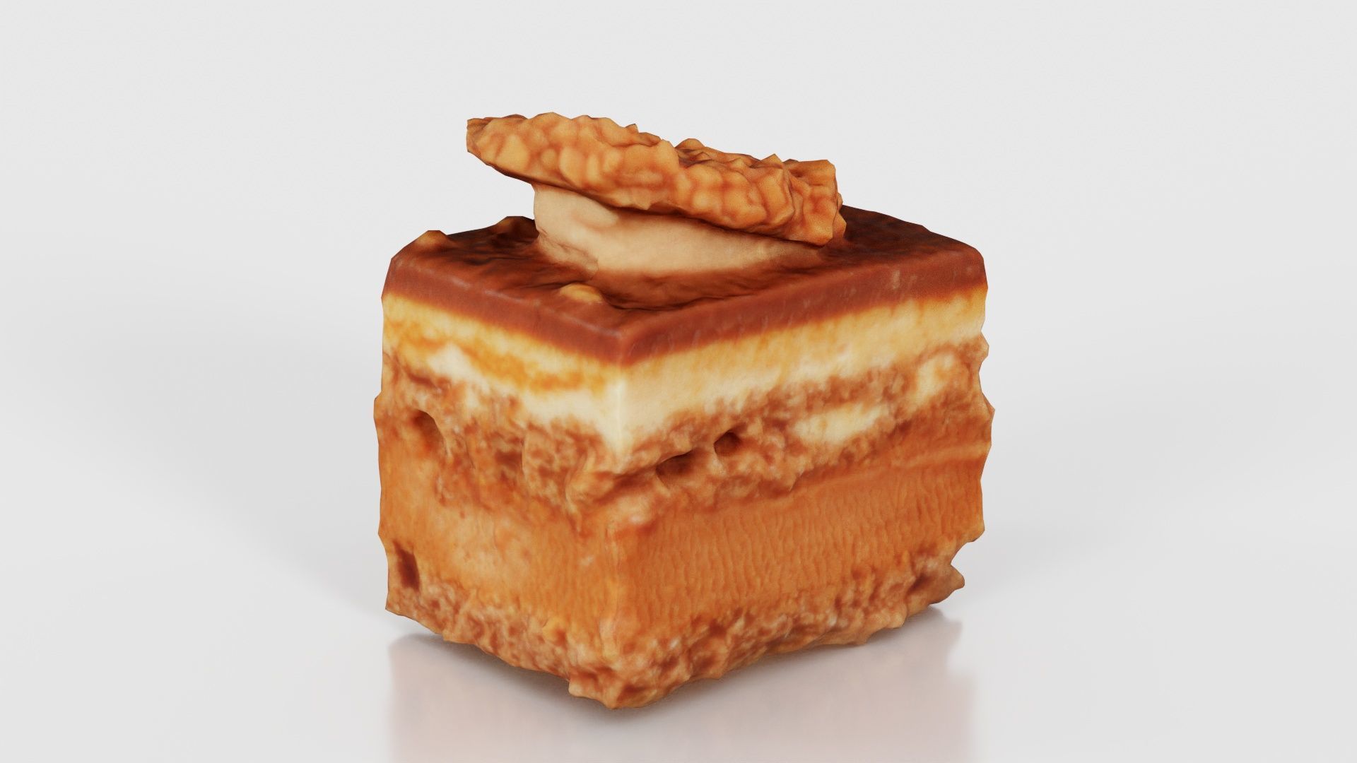 Nut Sprinkled Layered Cake Low-poly 3D model_21